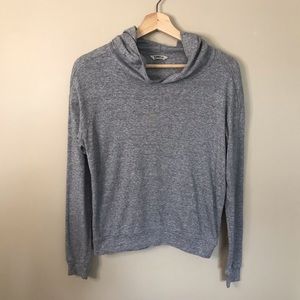 TNA lightweight pullover with hood in light grey